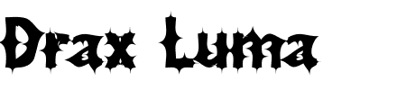 Schriftart Drax Luma AOE: Mehr Infos & Vorschau Generator TTF: Drax Luma AOE Schriftart