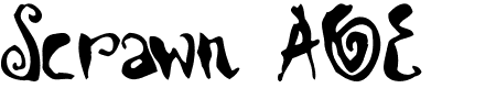 Schriftart Scrawn AOE: Mehr Infos & Vorschau Generator TTF: Scrawn AOE Schriftart