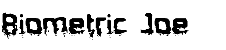 Font Biometric Joe: Mehr Infos & Zeichen Übersicht TTF: Biometric Joe Font