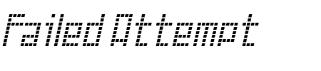 TTF: Failed Attempt Schriftart