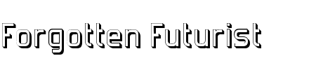 TTF: Forgotten Futurist Shadow Schriftart