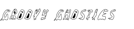 Schrift Groovy Ghosties: Mehr Infos & Zeichen Übersicht TTF: Groovy Ghosties Schrift