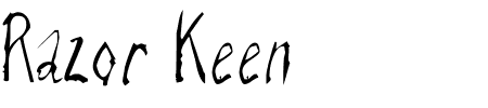 Schriftart Razor Keen: Mehr Infos & Zeichen Übersicht TTF: Razor Keen Schriftart