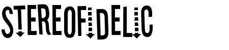 Schrift Stereofidelic: Mehr Infos & Zeichen Übersicht TTF: Stereofidelic Schrift