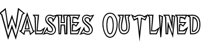 Schriftart Walshes Outlined: Mehr Infos & Vorschau Generator TTF: Walshes Outlined Schriftart