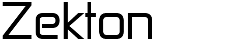 TTF: Zekton Schriftart