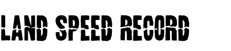 TTF: Land Speed Record Font