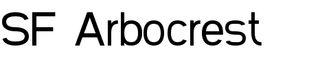 Schriftart SF Arbocrest: Mehr Infos & Vorschau Generator TTF: SF Arbocrest Schriftart