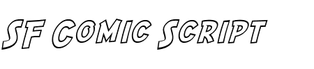 Schriftart SF Comic Script Outline: Mehr Infos & Vorschau Generator TTF: SF Comic Script Outline Schriftart
