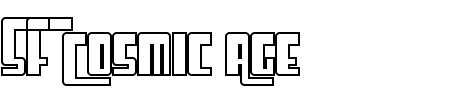 TTF: SF Cosmic Age Outline Font