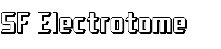 Schriftart SF Electrotome Shaded: Mehr Infos & Vorschau Generator TTF: SF Electrotome Shaded Schriftart