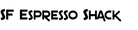 Schriftart SF Espresso Shack: Mehr Infos & Vorschau Generator TTF: SF Espresso Shack Schriftart