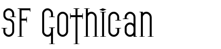 Schriftart SF Gothican: Mehr Infos & Vorschau Generator TTF: SF Gothican Schriftart
