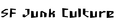 Schriftart SF Junk Culture: Mehr Infos & Vorschau Generator TTF: SF Junk Culture Schriftart