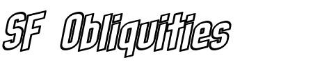 Schriftart SF Obliquities Outline: Mehr Infos & Vorschau Generator TTF: SF Obliquities Outline Schriftart