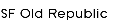 TTF: SF Old Republic Schriftart