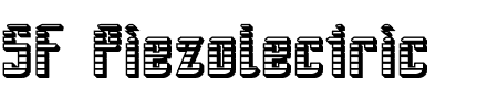 Schriftart SF Piezolectric SFX: Mehr Infos & Vorschau Generator TTF: SF Piezolectric SFX Schriftart