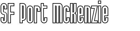 Schriftart SF Port McKenzie Outline: Mehr Infos & Vorschau Generator TTF: SF Port McKenzie Outline Schriftart