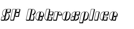 Schriftart SF Retrosplice Shaded: Mehr Infos & Vorschau Generator TTF: SF Retrosplice Shaded Schriftart
