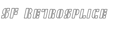 Schriftart SF RetroSplice SC Outline: Mehr Infos & Vorschau Generator TTF: SF RetroSplice SC Outline Schriftart