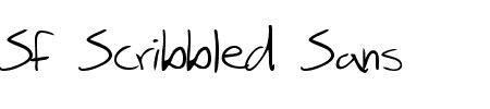 Schriftart SF Scribbled Sans: Mehr Infos & Zeichen Übersicht TTF: SF Scribbled Sans Schriftart