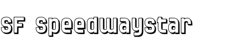 Schriftart SF Speedwaystar Shaded: Mehr Infos & Vorschau Generator TTF: SF Speedwaystar Shaded Schriftart