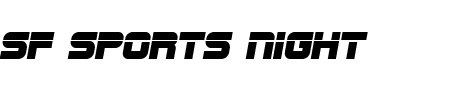 TTF: SF Sports Night Schriftart