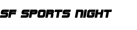 TTF: SF Sports Night NS Schriftart