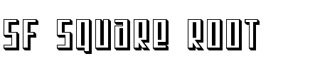 Schriftart SF Square Root Shaded: Mehr Infos & Vorschau Generator TTF: SF Square Root Shaded Schriftart