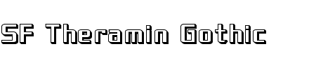 Schriftart SF Theramin Gothic Shaded: Mehr Infos & Vorschau Generator TTF: SF Theramin Gothic Shaded Schriftart