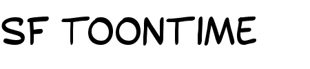 Schrift SF Toontime: Mehr Infos & Zeichen Übersicht TTF: SF Toontime Schrift