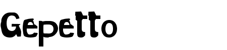 Schriftart Gepetto: Mehr Infos & Vorschau Generator TTF: Gepetto Schriftart