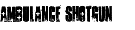 Schriftart Ambulance Shotgun: Mehr Infos & Zeichen Übersicht TTF: Ambulance Shotgun Schriftart