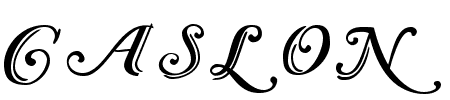 TTF: Caslon Initials Calligraphic Schriftart