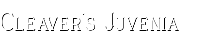 Font Cleaver's Juvenia Embossed: Mehr Infos & Zeichen Übersicht TTF: Cleaver's Juvenia Embossed Font