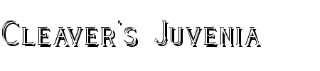 Font Cleaver's Juvenia Shadowed: Mehr Infos & Zeichen Übersicht TTF: Cleaver's Juvenia Shadowed Font