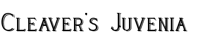 Font Cleaver's Juvenia Blocked: Mehr Infos & Zeichen Übersicht TTF: Cleaver's Juvenia Blocked Font