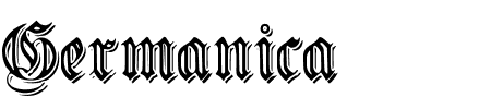 Schriftart Germanica Family Embossed: Mehr Infos & Vorschau Generator TTF: Germanica Family Embossed Schriftart