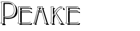Schriftart Peake Shadow: Mehr Infos & Vorschau Generator TTF: Peake Shadow Schriftart