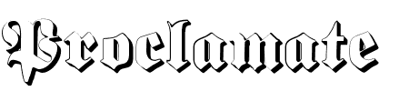 TTF: Proclamate Embossed Schriftart