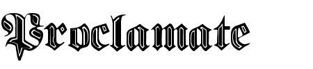 TTF: Proclamate Incised Schriftart