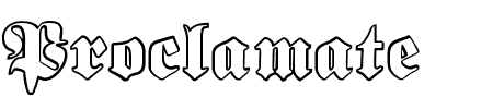 TTF: Proclamate Outline Schriftart