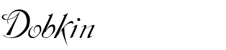 Schriftart Dobkin: Mehr Infos & Vorschau Generator TTF: Dobkin Schriftart
