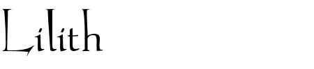 Schriftart Lilith: Mehr Infos & Vorschau Generator TTF: Lilith Schriftart