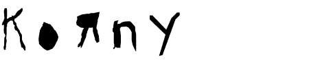 Schriftart Korny: Mehr Infos & Zeichen Übersicht TTF: Korny Schriftart