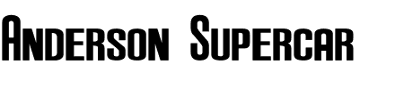 Font Anderson Supercar: Mehr Infos & Zeichen Übersicht TTF: Anderson Supercar Font