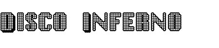 Schriftart Disco Inferno: Mehr Infos & Zeichen Übersicht TTF: Disco Inferno Schriftart