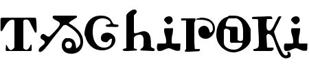 Schriftart Tschiroki: Mehr Infos & Vorschau Generator TTF: Tschiroki Schriftart