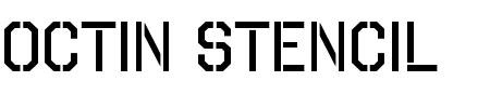 TTF: Octin Stencil Free Schrift