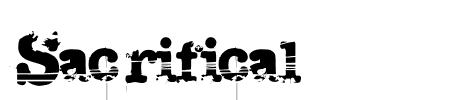 TTF: Sacrifical Schriftart